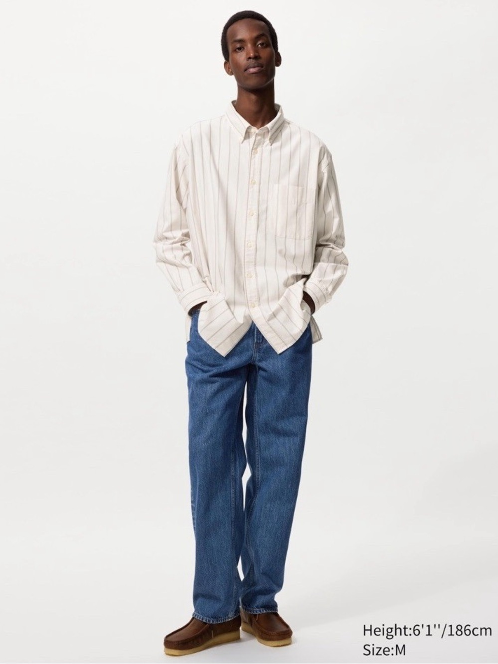 JW Anderson x UNIQLO Striped Button Down Shirt Size Small